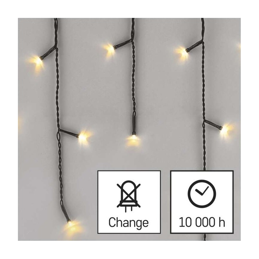 Ghirlandă de Crăciun LED pentru exterior 200 x LED/8 moduri 8,6 m IP44 alb cald