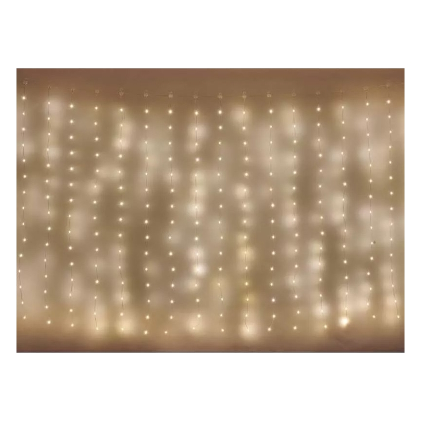 Ghirlandă de Crăciun LED pentru exterior 300xLED/8 funcții 5,9 m IP44 alb cald