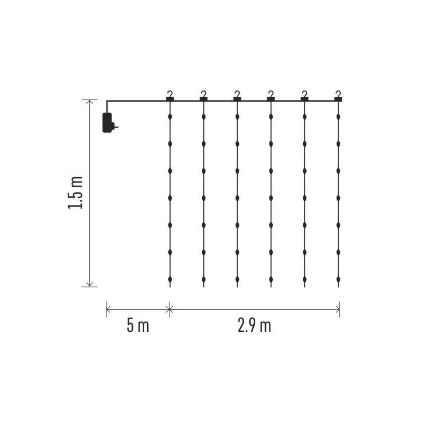 Ghirlandă de Crăciun LED pentru exterior 300xLED/8 funcții 5,9 m IP44 alb cald
