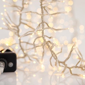 Ghirlandă de Crăciun LED pentru exterior CLUSTER 768xLED/8 funcții 9 m IP44 alb cald