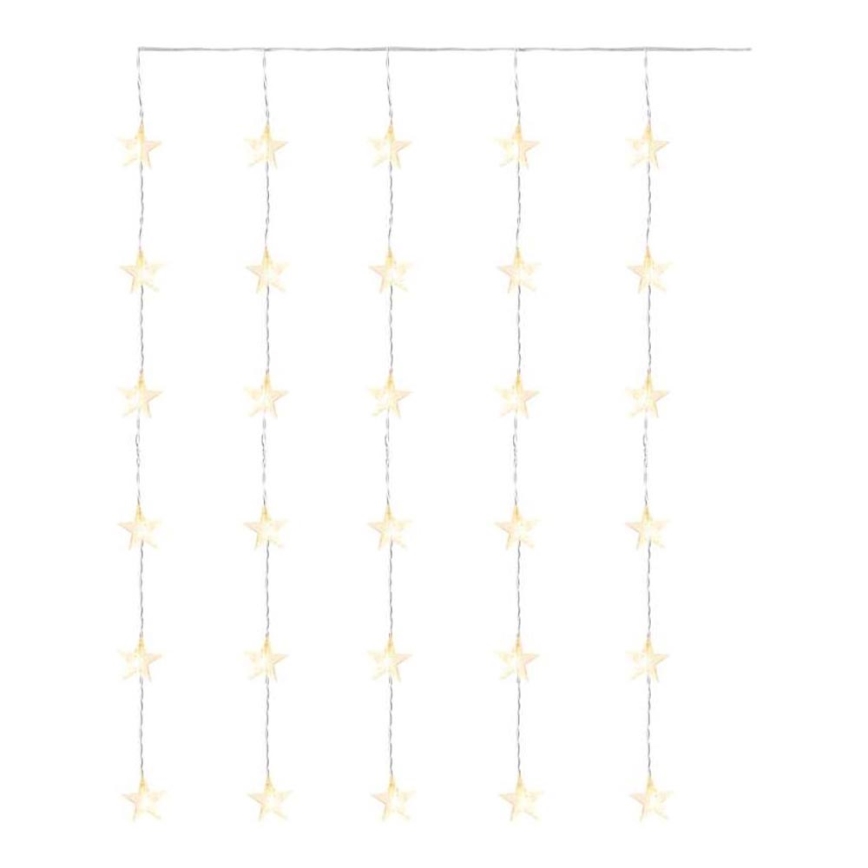 Ghirlandă de Crăciun pentru exterior 30xLED/3,9m IP44 stele
