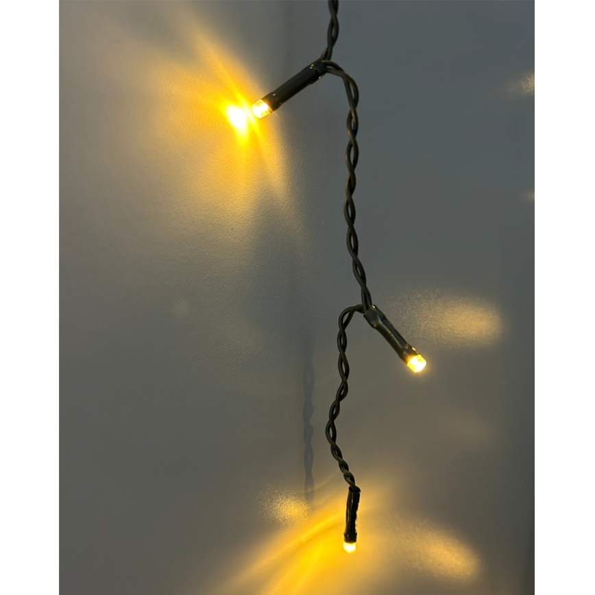 Ghirlandă de Crăciun pentru exterior cu 200 LED/230V, 7,6 m, IP44, negru