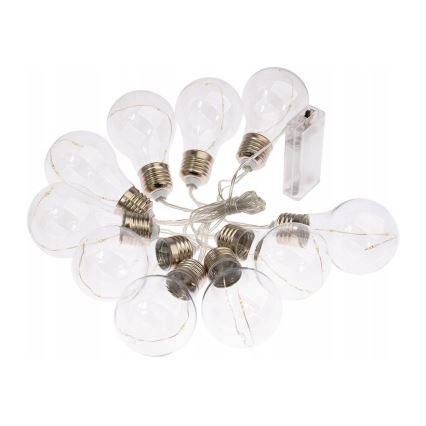 Ghirlandă decorativă cu LED SMOLDER, 2,1 m, 10 LED / 2 baterii AA