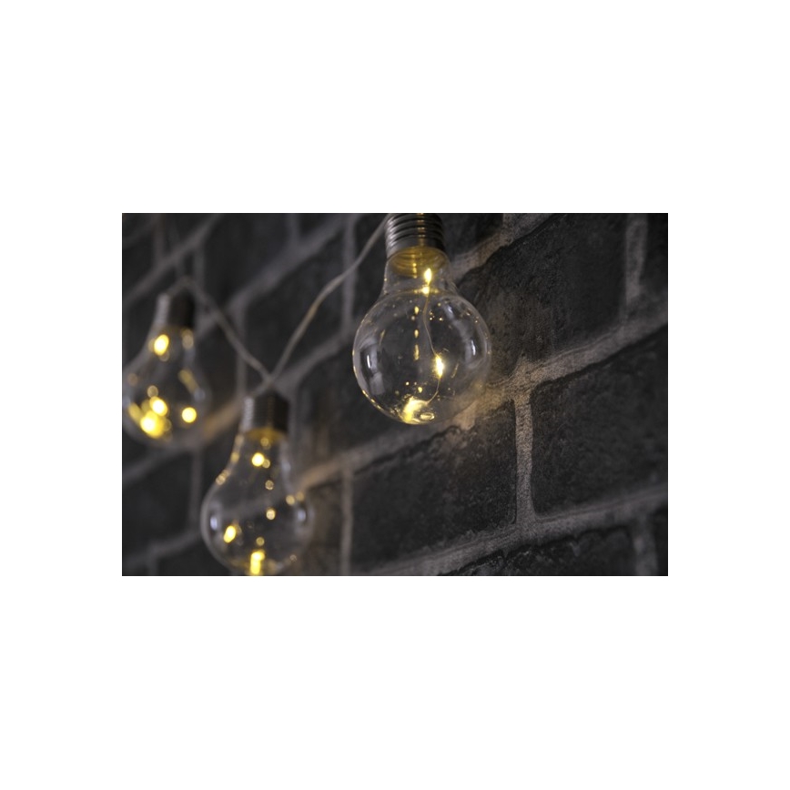 Ghirlandă decorativă cu LED SMOLDER, 2,1 m, 10 LED / 2 baterii AA