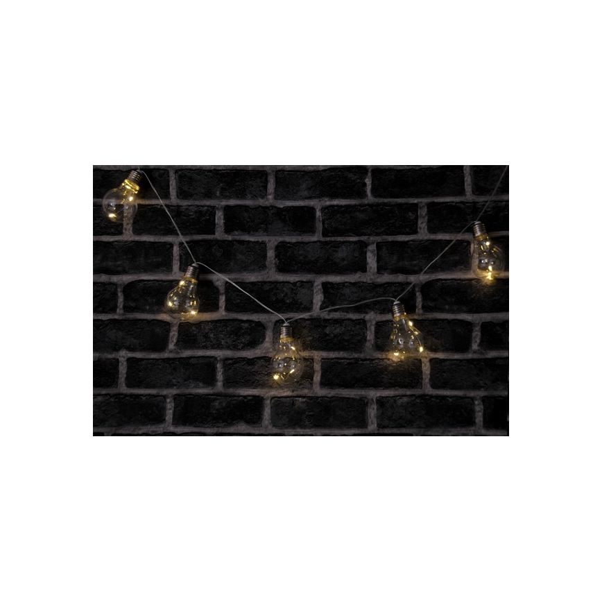 Ghirlandă decorativă cu LED SMOLDER, 2,1 m, 10 LED / 2 baterii AA