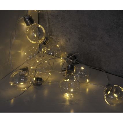 Ghirlandă decorativă cu LED SMOLDER, 2,1 m, 10 LED / 2 baterii AA