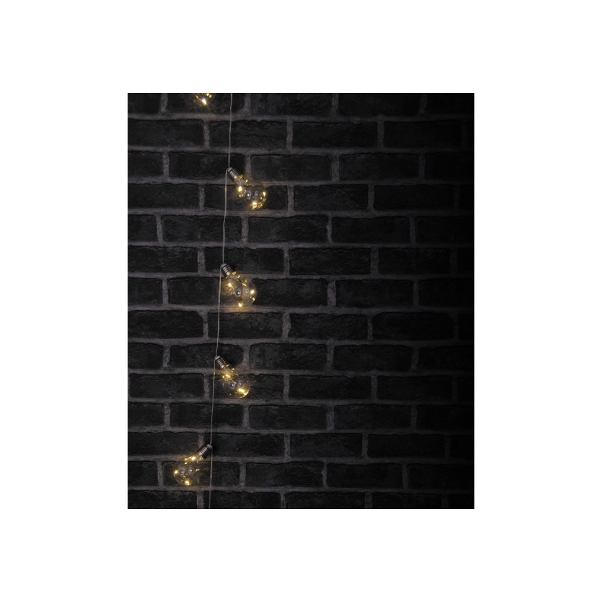 Ghirlandă decorativă cu LED SMOLDER, 2,1 m, 10 LED / 2 baterii AA