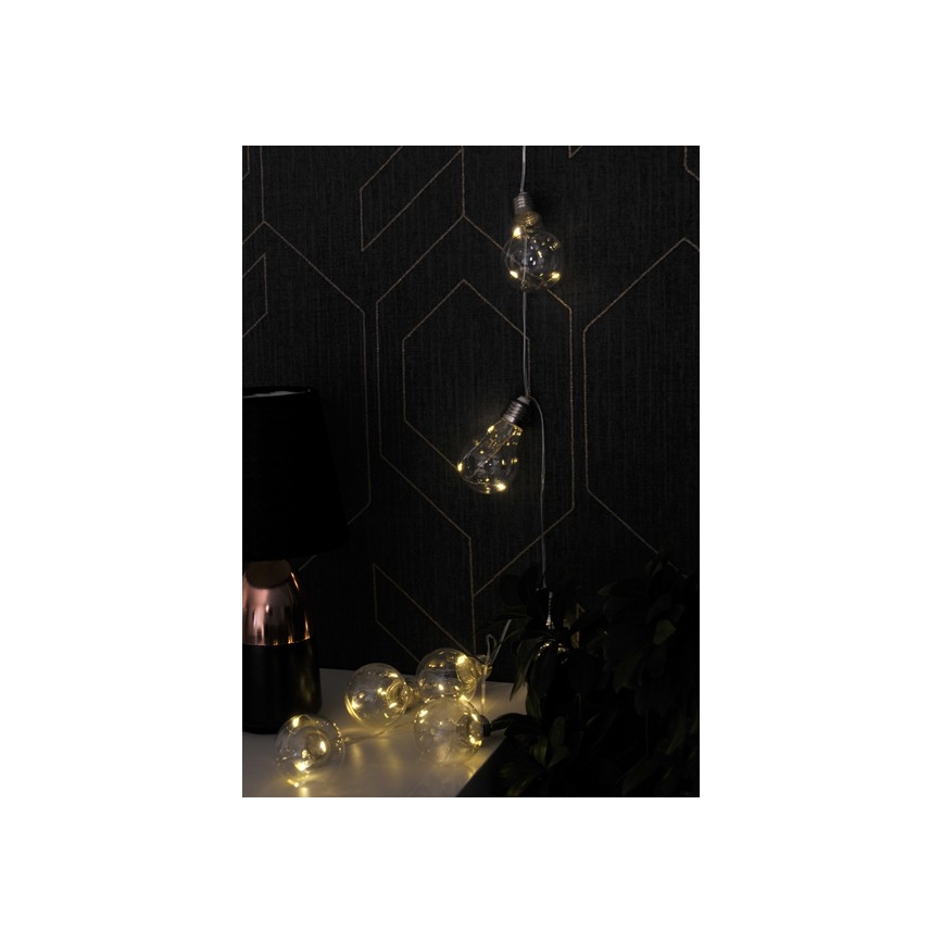 Ghirlandă decorativă cu LED SMOLDER, 2,1 m, 10 LED / 2 baterii AA