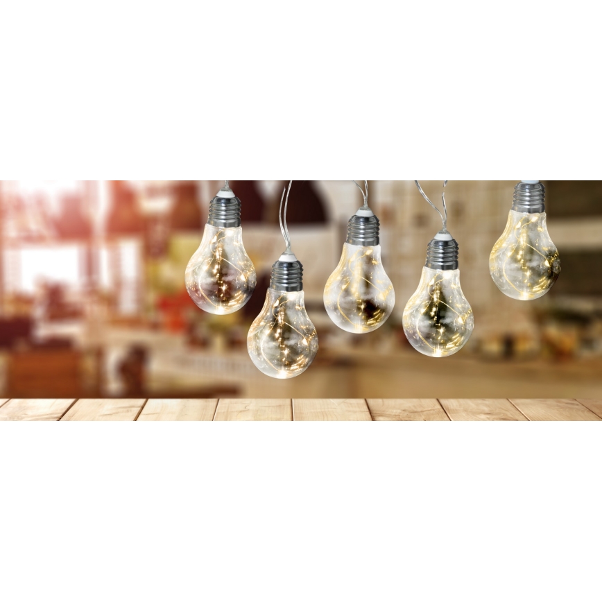 Ghirlandă decorativă cu LED SMOLDER, 2,1 m, 10 LED / 2 baterii AA
