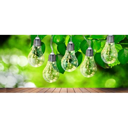 Ghirlandă decorativă cu LED SMOLDER, 2,1 m, 10 LED / 2 baterii AA