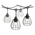 Ghirlandă decorativă de exterior CRETE 10xE27/230V 15m IP44