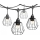 Ghirlandă decorativă de exterior CRETE 10xE27/230V 15m IP44