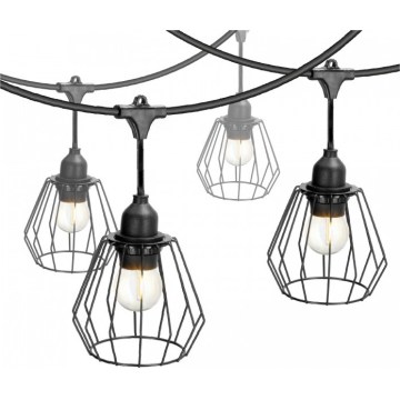 Ghirlandă decorativă de exterior CRETE, 15 x E27, 230V, 20 m, IP44