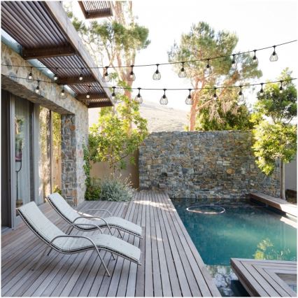 Ghirlandă decorativă de exterior CRETE, 15 x E27, 230V, 20 m, IP44
