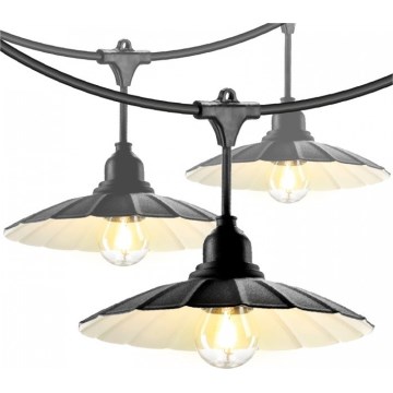 Ghirlandă decorativă de exterior CRETE 15xE27/230V 20m IP44