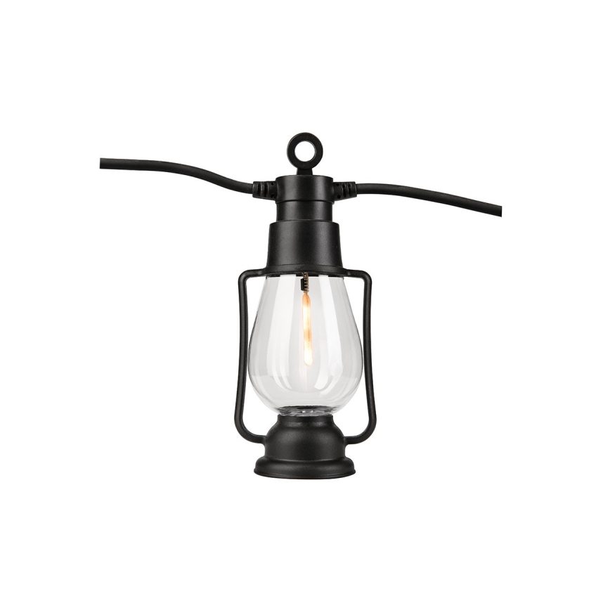 Ghirlandă decorativă de exterior GIRLANDA, 10 LED, 10 m, IP44, alb cald