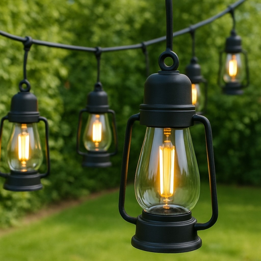 Ghirlandă decorativă de exterior GIRLANDA 20xLED 20m IP44 albă caldă