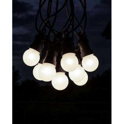 Ghirlandă decorativă LED pentru exterior 10xLED/0,36W/230V 4,5 m IP44 neagră