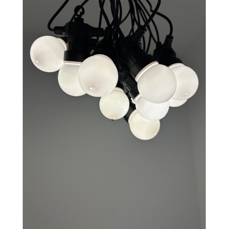 Ghirlandă decorativă LED pentru exterior 10xLED/0,36W/230V 4,5 m IP44 neagră
