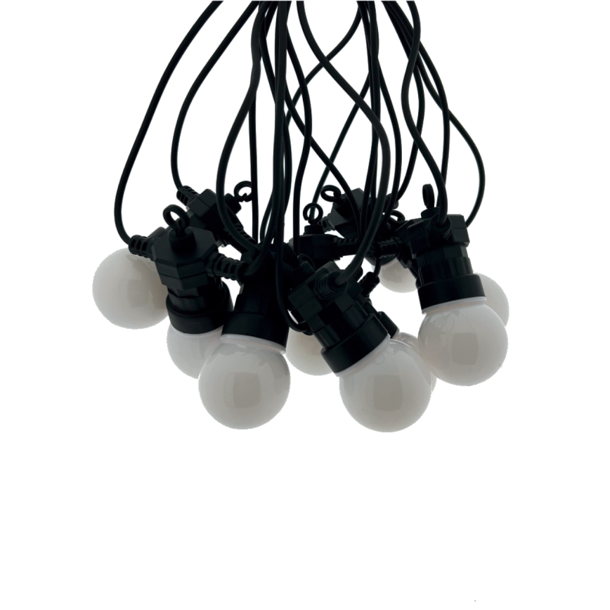 Ghirlandă decorativă LED pentru exterior 10xLED/0,36W/230V 4,5 m IP44 neagră