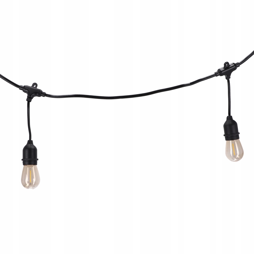 Ghirlandă decorativă LED pentru exterior 20xE27/1W/230V 11,44 m IP44 negru