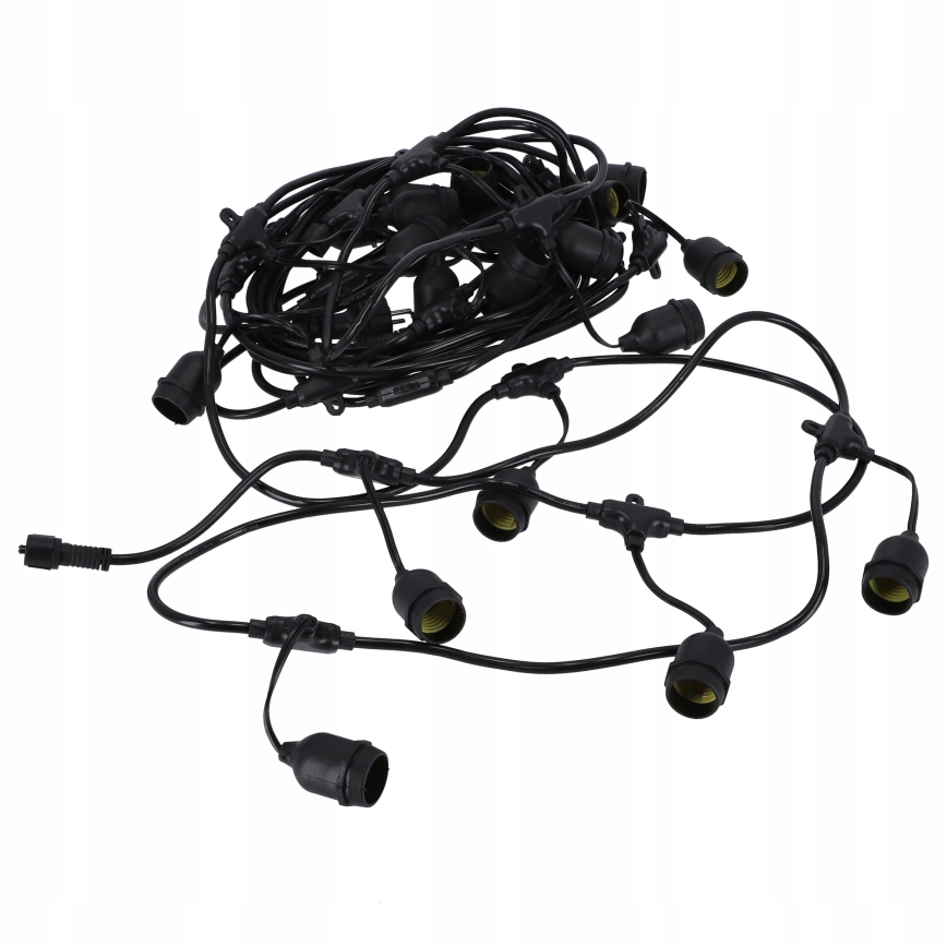 Ghirlandă decorativă LED pentru exterior 20xE27/1W/230V 11,44 m IP44 negru