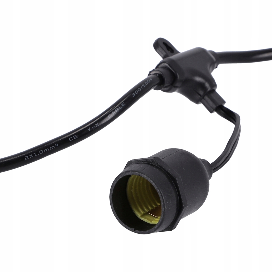 Ghirlandă decorativă LED pentru exterior 20xE27/1W/230V 11,44 m IP44 negru