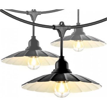 Ghirlandă decorativă pentru exterior CRETE, 10 x E27, 230 V, 15 m, IP44
