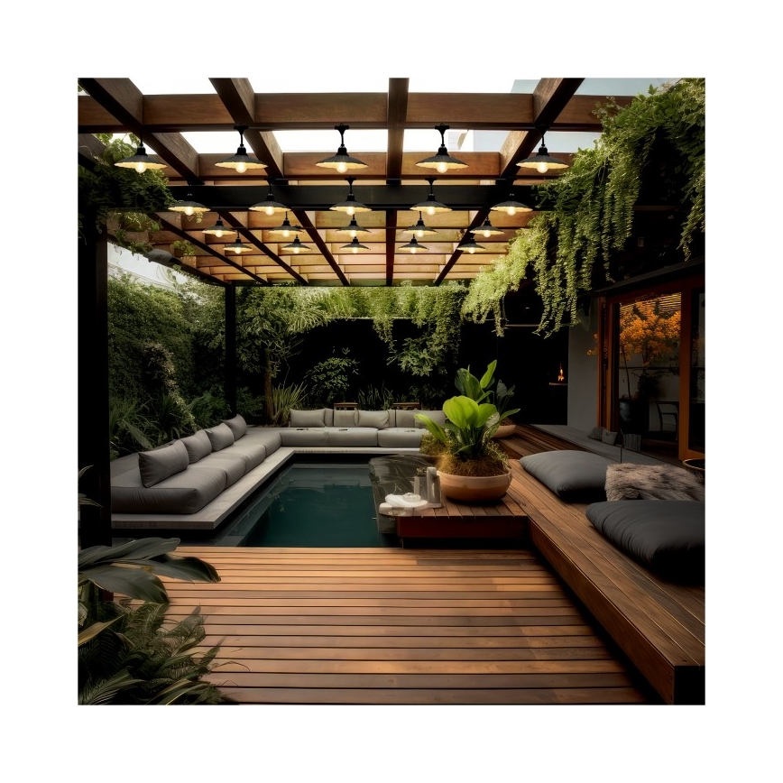Ghirlandă decorativă pentru exterior CRETE, 10 x E27, 230 V, 15 m, IP44
