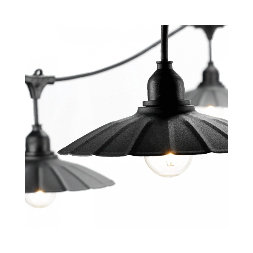 Ghirlandă decorativă pentru exterior CRETE, 10 x E27, 230 V, 15 m, IP44