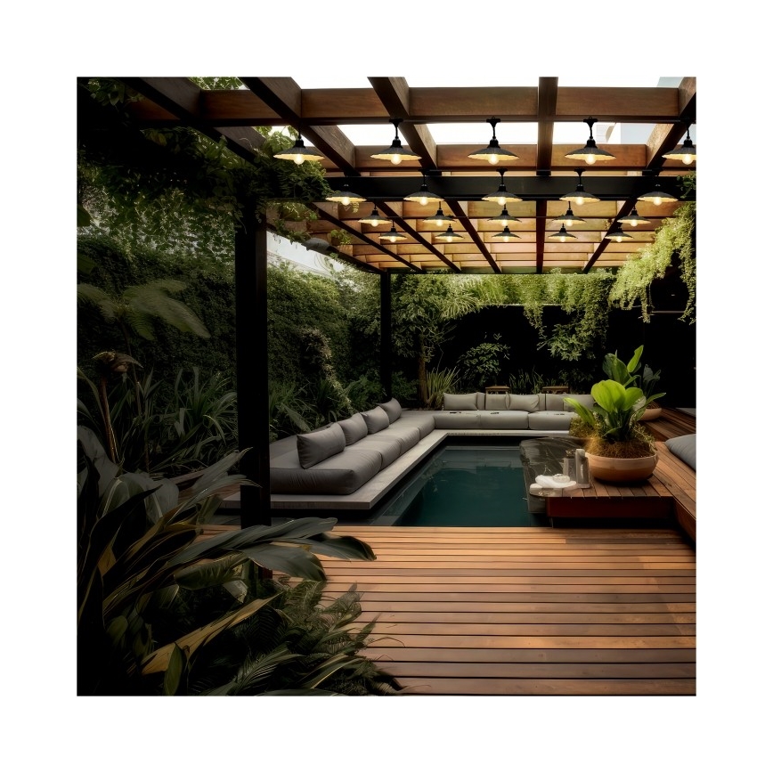 Ghirlandă decorativă pentru exterior CRETE, 20 x E27, 230 V, 25 m, IP44