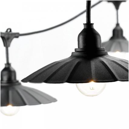 Ghirlandă decorativă pentru exterior CRETE, 20 x E27, 230 V, 25 m, IP44