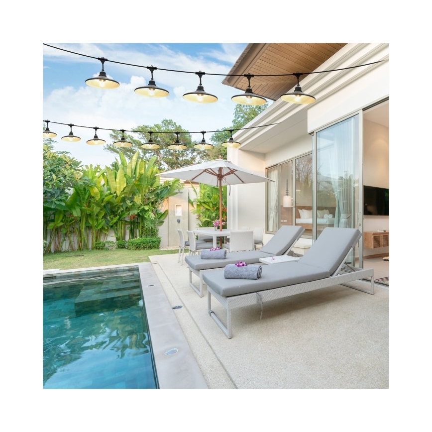 Ghirlandă decorativă pentru exterior CRETE 20xE27/230V 25m IP44