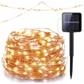 Ghirlandă decorativă solară cu 100 LED, 1,2 V, 800 mAh, 7 m, IP44, negru