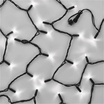 Ghirlandă interconectabilă 100xLED/10m IP44 alb rece negru