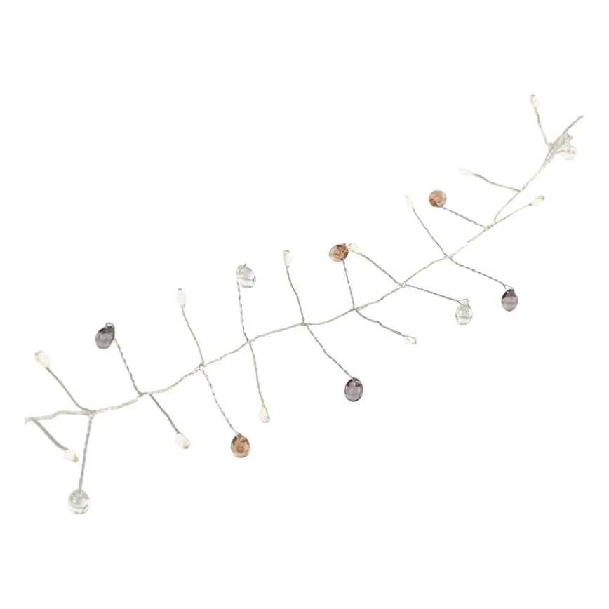 Ghirlandă LED 1,5 m, 40 LED, alimentare 3xAA, alb cald