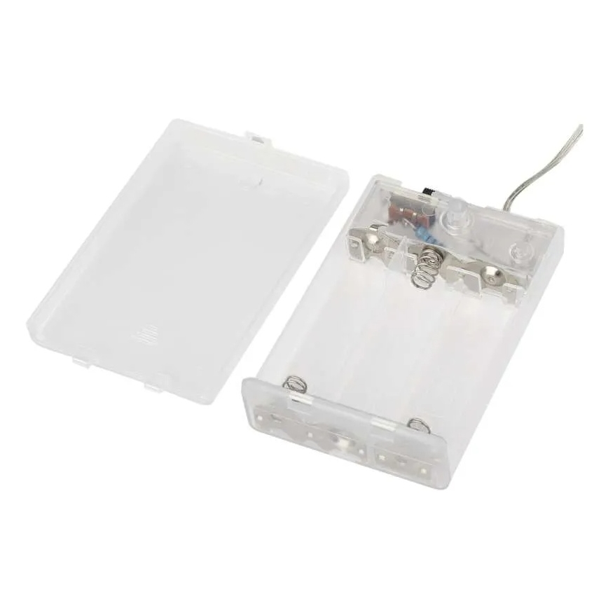 Ghirlandă LED 1,5 m, 40 LED, alimentare 3xAA, alb cald