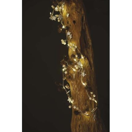 Ghirlandă LED 2 m, 20 LED, alimentare 2xAA