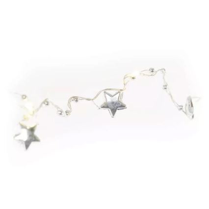 Ghirlandă LED, 20 LED, alimentare 2x AA, 2,2 m, alb cald