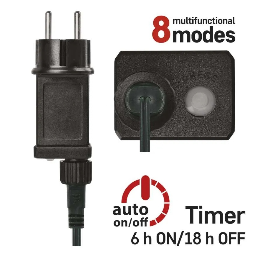 Ghirlandă LED 200xLED/8 funcții 25m IP44 multicoloră