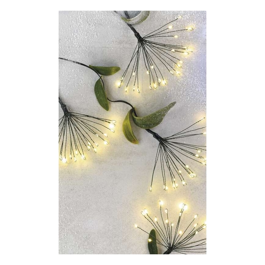 Ghirlandă LED 300xLED 5,2+3 m alb cald