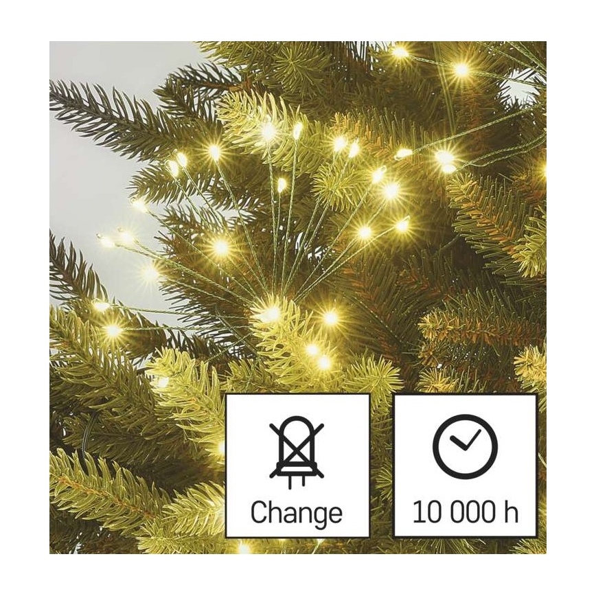 Ghirlandă LED 450 LED/11 m, alb cald