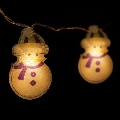 Ghirlandă LED de Crăciun 10xLED/2xAA 1,35 m alb cald om de zăpadă