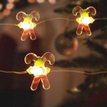 Ghirlandă LED de Crăciun 20xLED/2xAA 2,2m alb cald