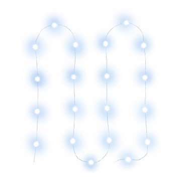 Ghirlandă LED de Crăciun 20xLED/2xAA 2,3m alb rece