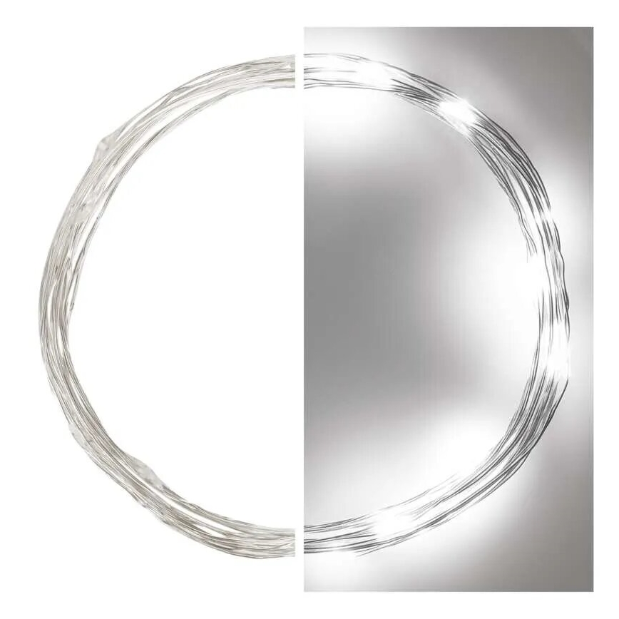 Ghirlandă LED de Crăciun 20xLED/2xAA 2,4 m alb rece