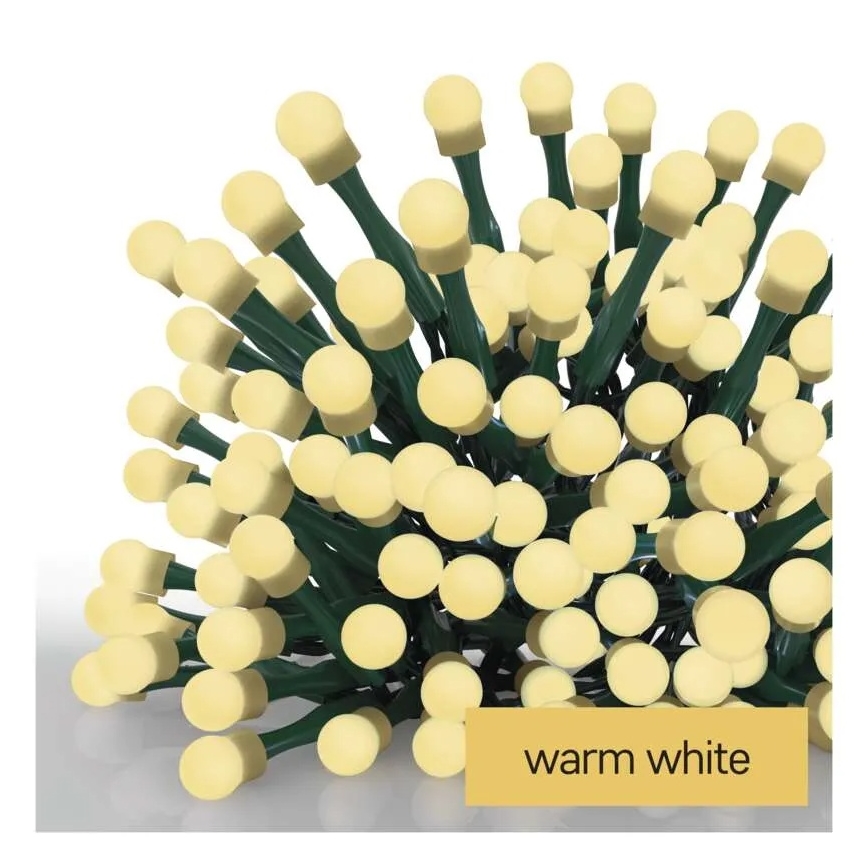 Ghirlandă LED de Crăciun 480 LED, 8 funcții, 53 m, IP44, alb cald