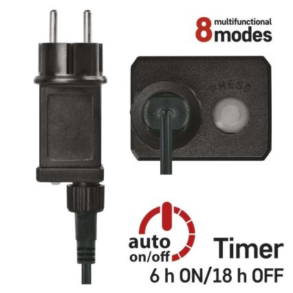 Ghirlandă LED de Crăciun 480 LED, 8 funcții, 53 m, IP44, alb cald