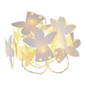 Ghirlandă LED de Crăciun CHAIN 10xLED/2xAA 1,65m alb cald