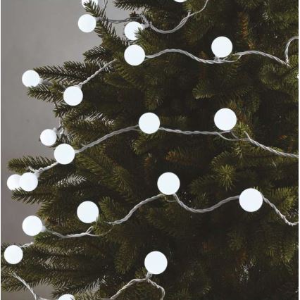 Ghirlandă LED de Crăciun pentru exterior, 40 x LED/9 m, IP44, alb rece